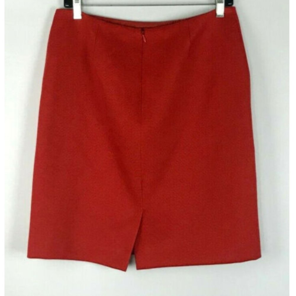 AK ANNE KLEIN Woman's Lined Red Skirt Sz 6P - Picture 6 of 7